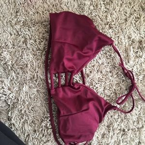 Maroon bikini top